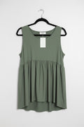 Green Sleeveless  Top